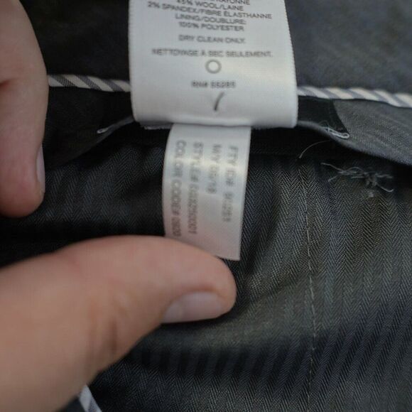 Express Stretch Slim Wool Dress Pants Trousers Gray Birdseye‎ 38 / 31 Birdseye - Picture 11 of 11